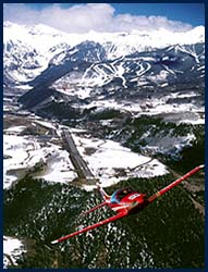 View of Telluride Airport - Courtesy of Pilot Getaways Magazine