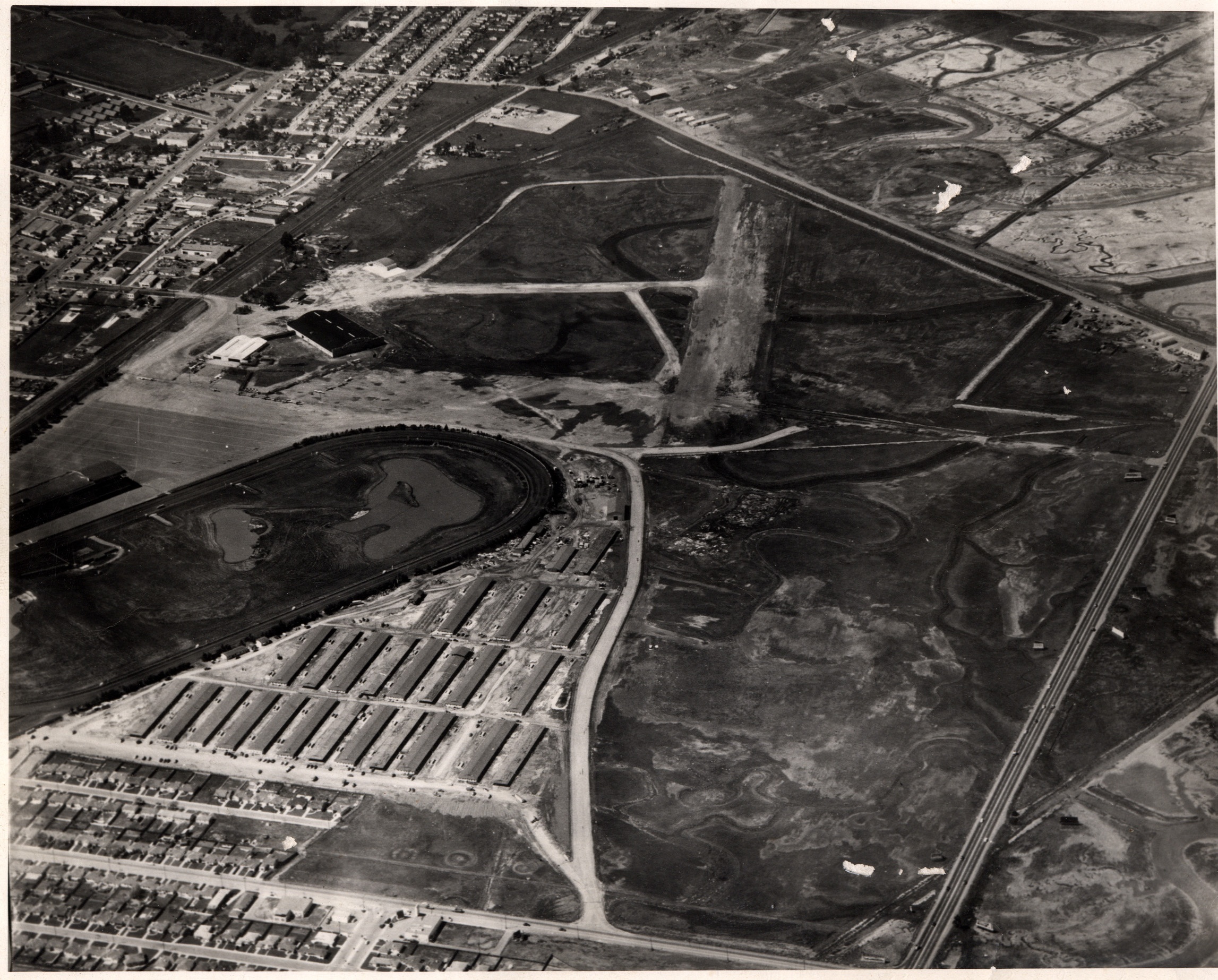 airport near Bay Meadows