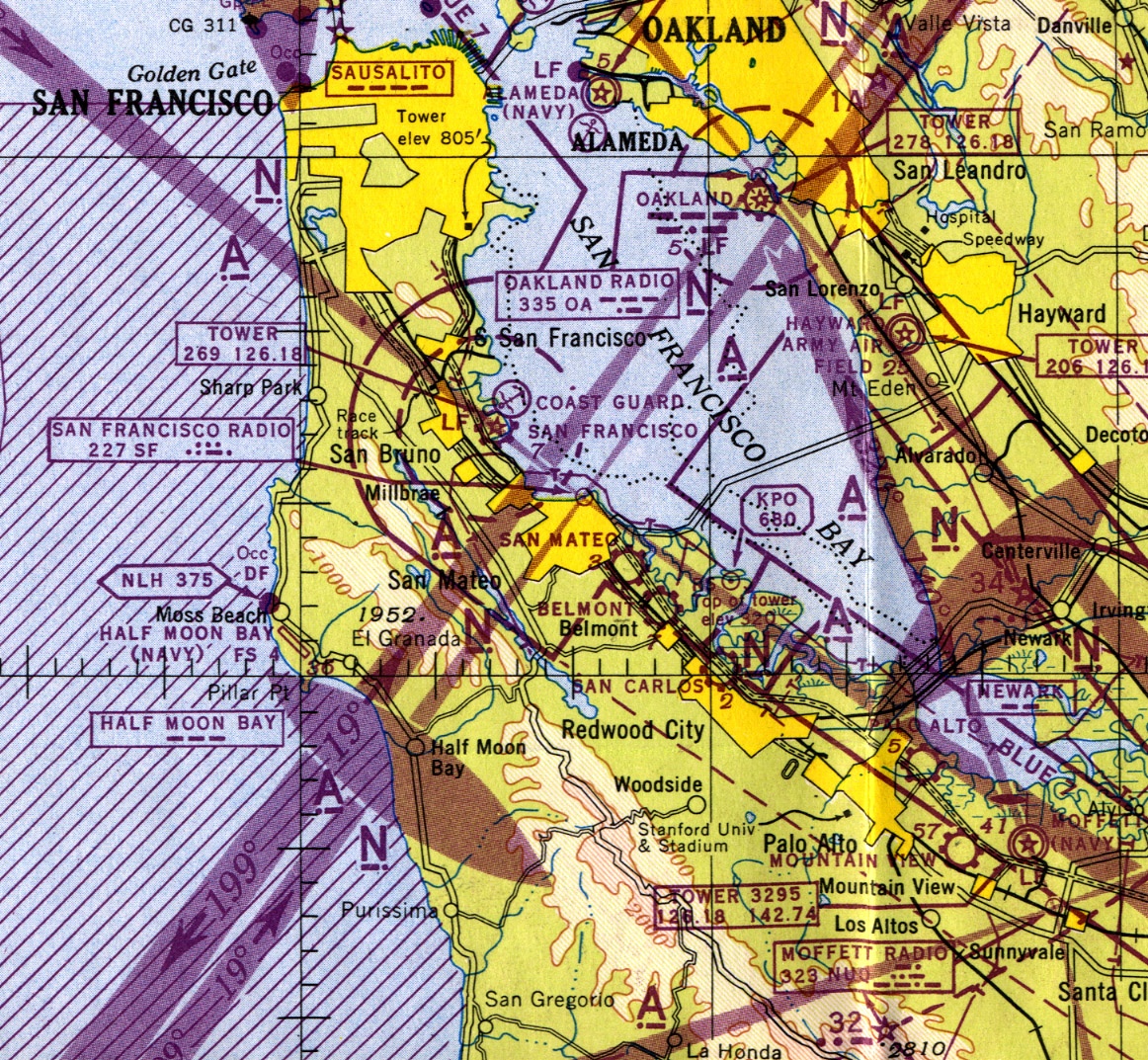 Bay area airports in the 1950's